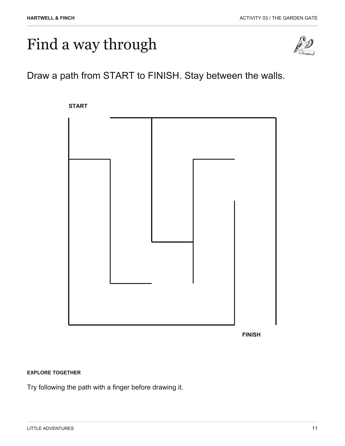 Interior sample page 2 from Finch's Little Adventures