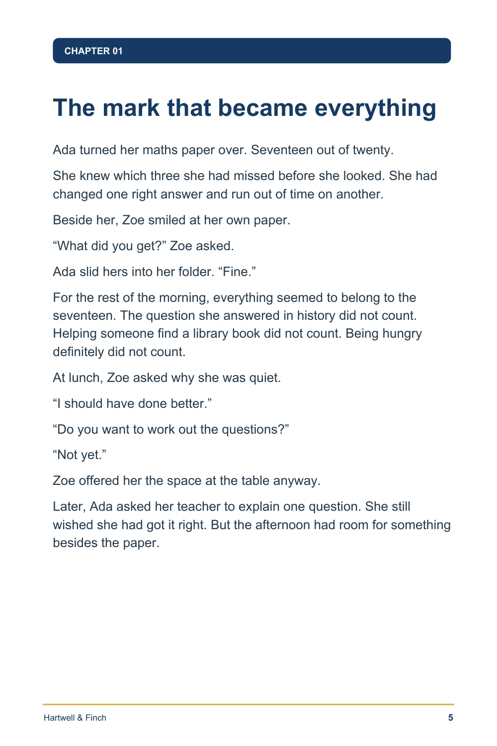 Interior sample page 1 from I’m Not a Scoreboard