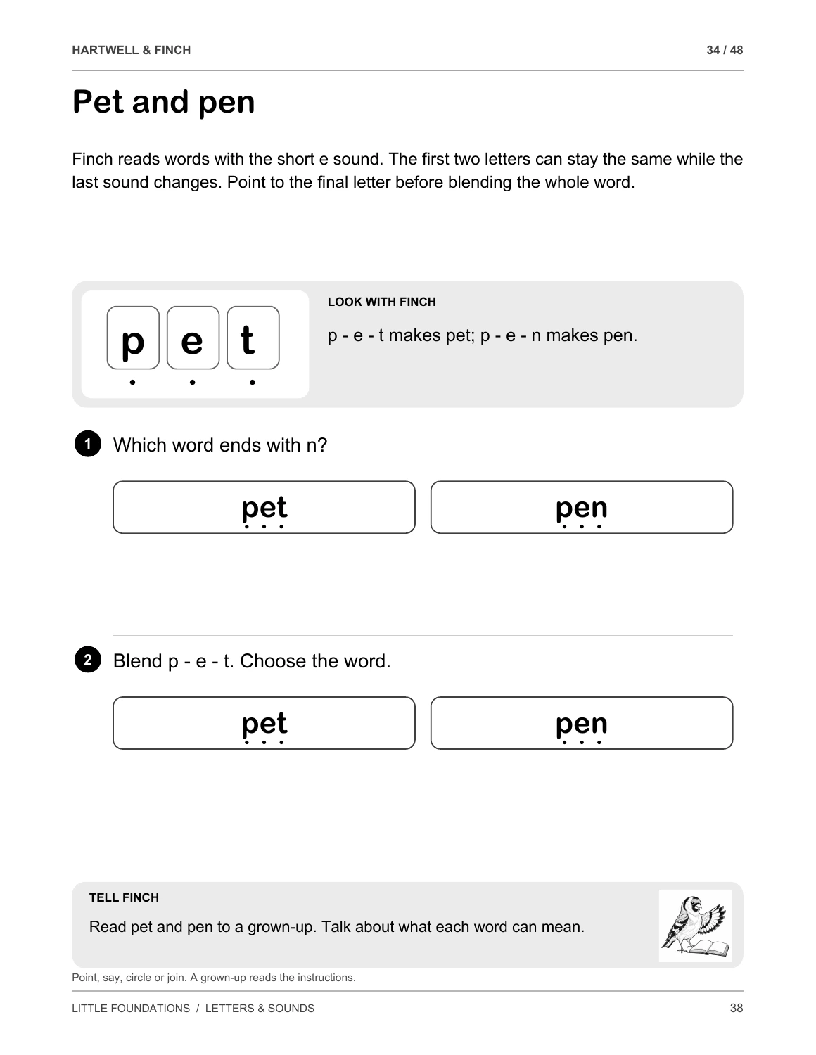 Interior sample page 2 from Letters & Sounds