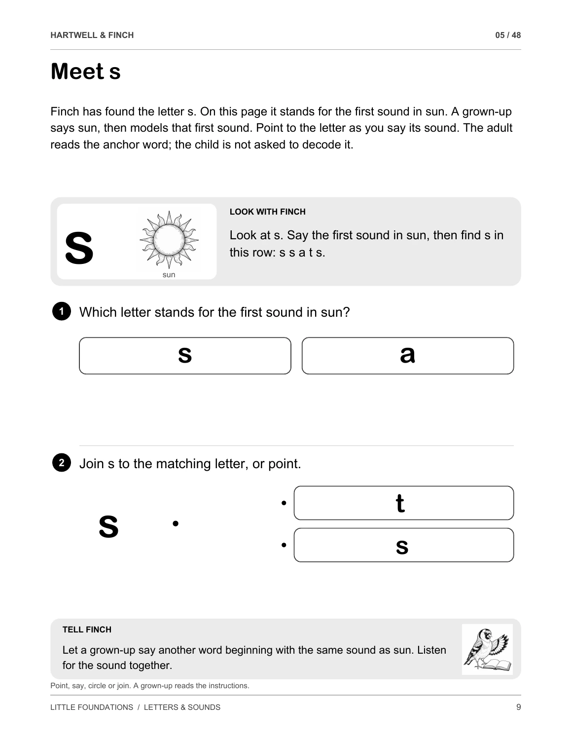 Interior sample page 1 from Letters & Sounds