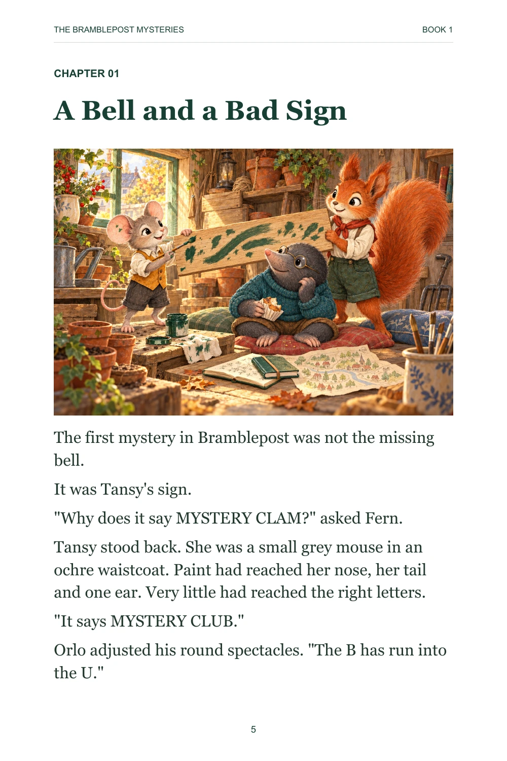 Interior sample page 1 from The Missing Moon Bell