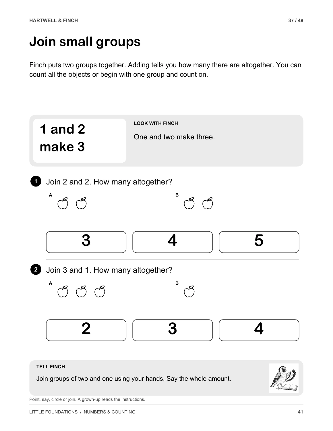 Interior sample page 2 from Numbers & Counting
