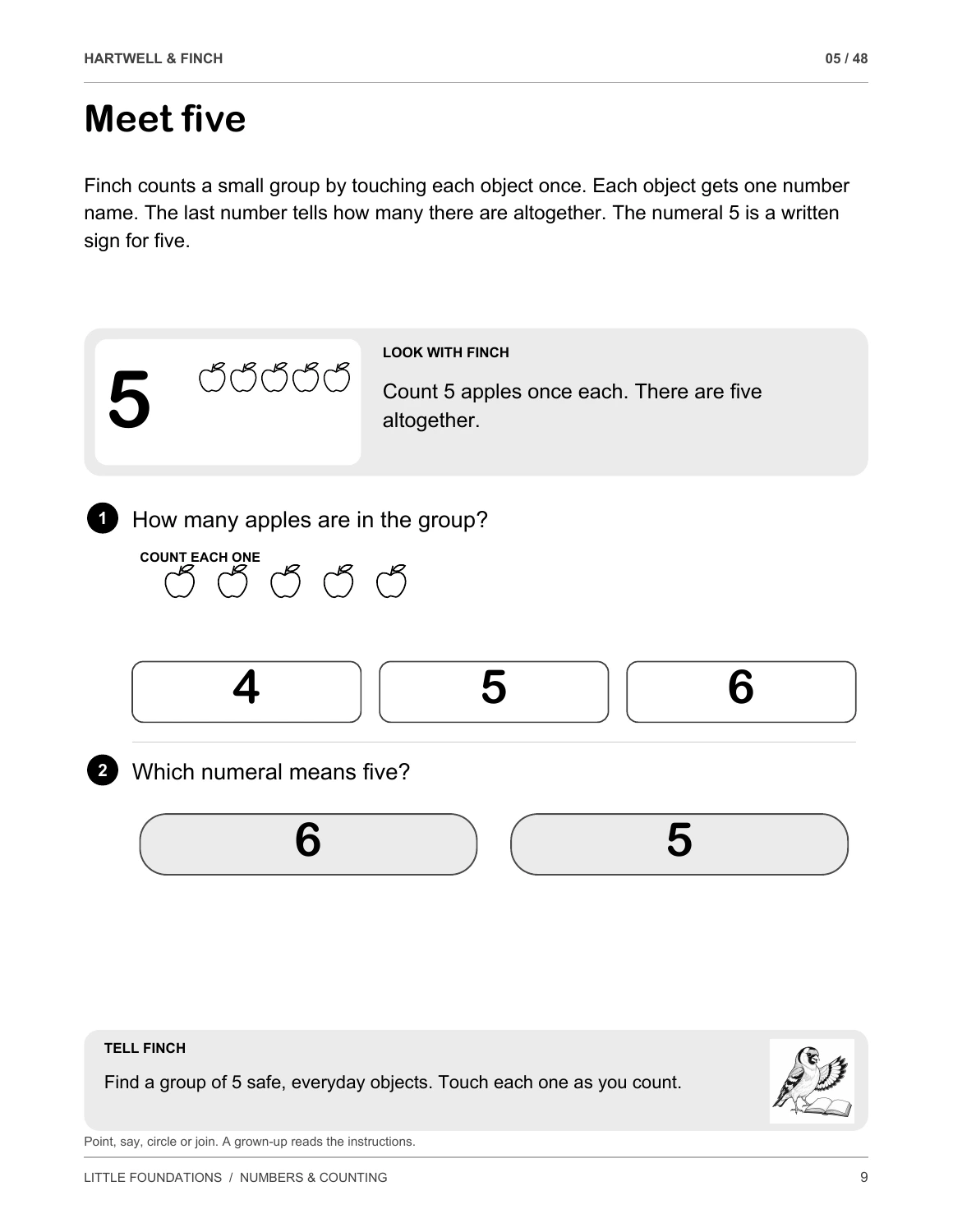 Interior sample page 1 from Numbers & Counting