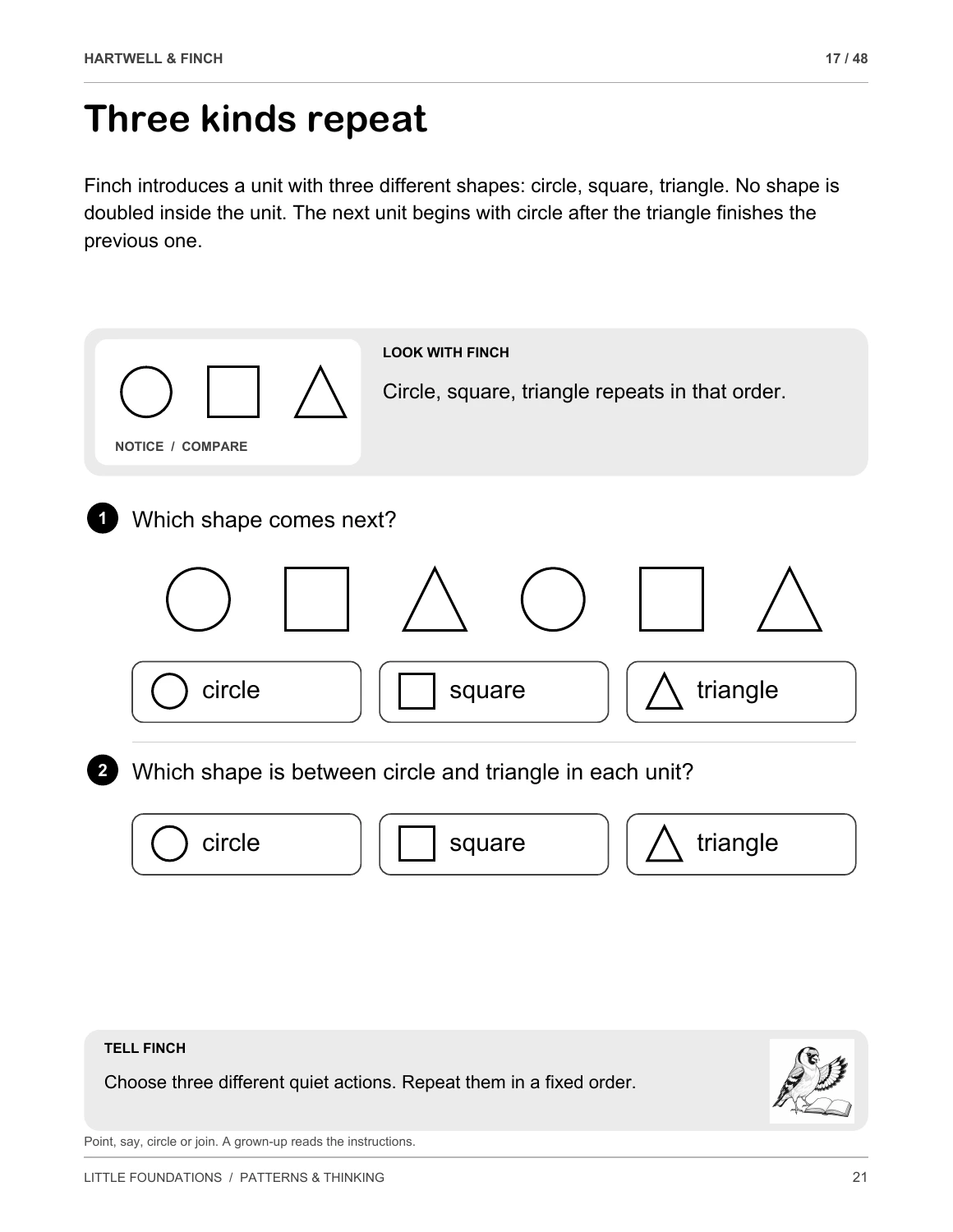 Interior sample page 2 from Patterns & Thinking