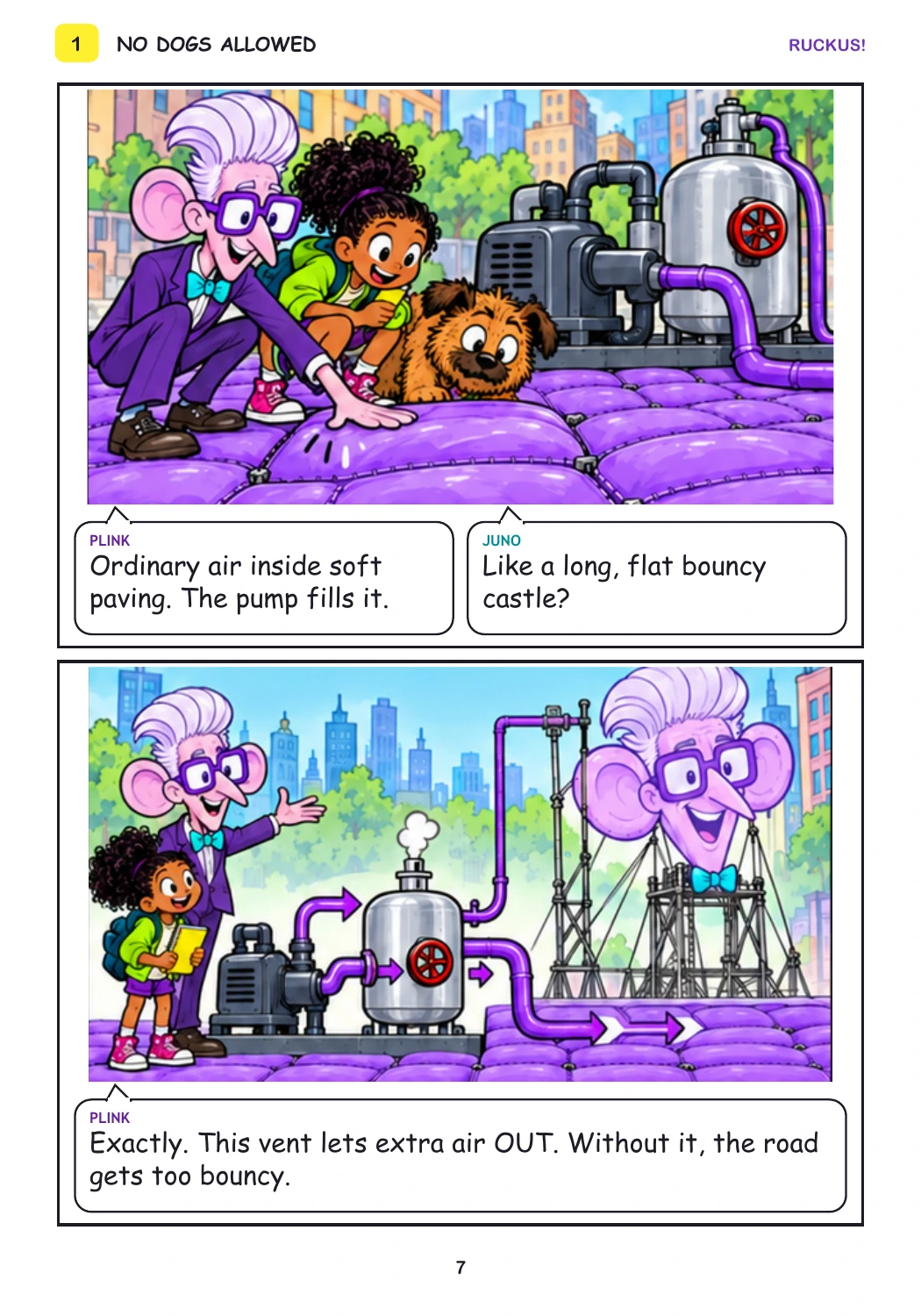 Interior sample page 2 from RUCKUS! The Day the City Bounced
