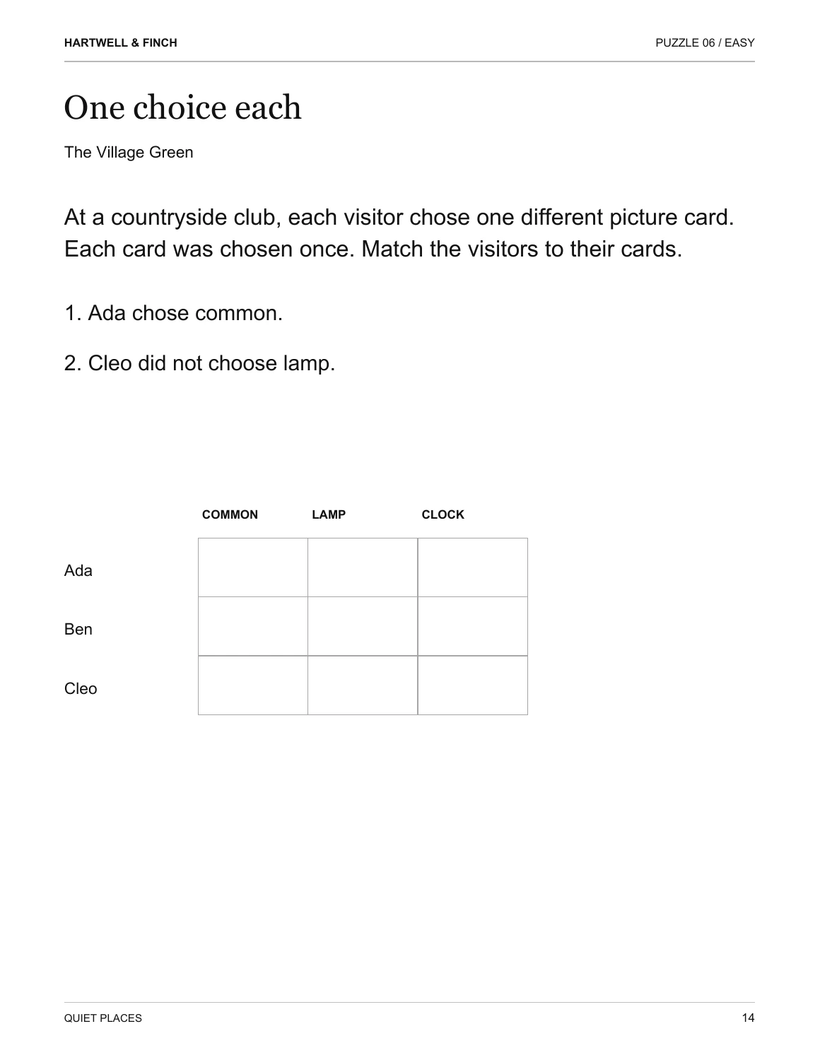 Interior sample page 2 from The Quiet Countryside Puzzle Book