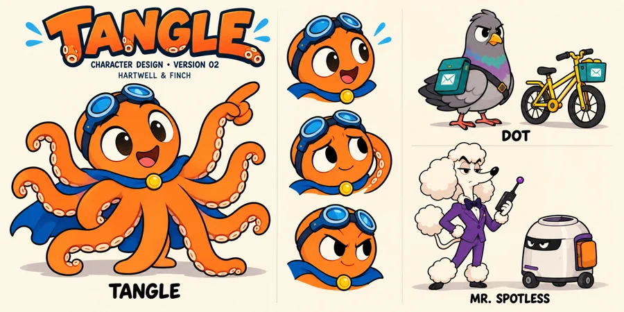 Tangle: Caught Sticky Handed character concept artwork